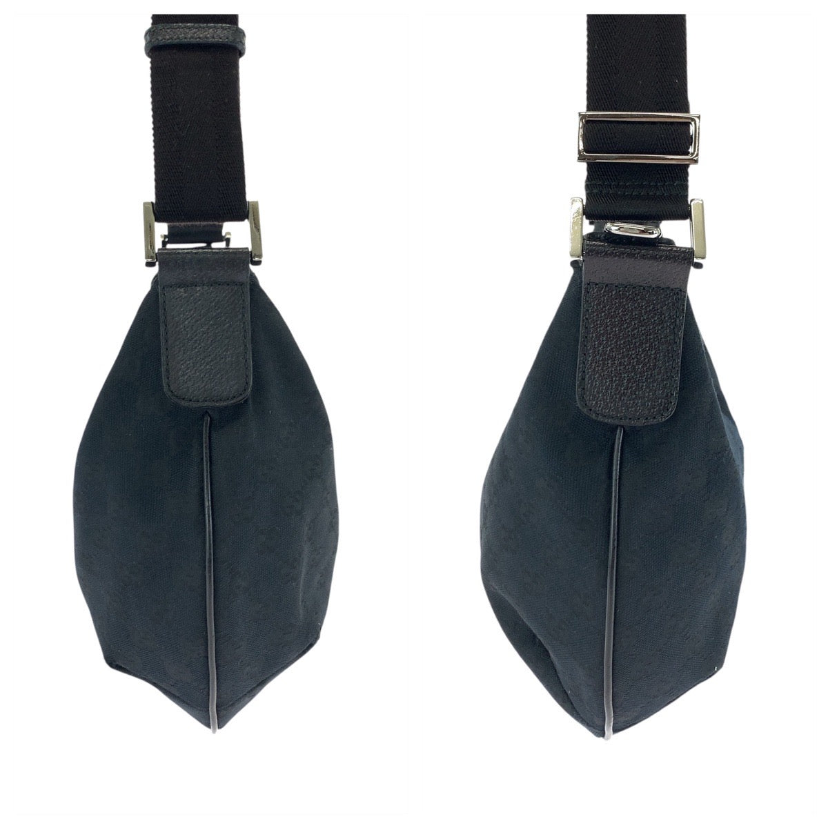 17743
GUCCI グッチ ブラック 黒 シルバー金具 GGキャンバス 181092 ショルダーバッグ メッセンジャーバッグ  レディース AB38