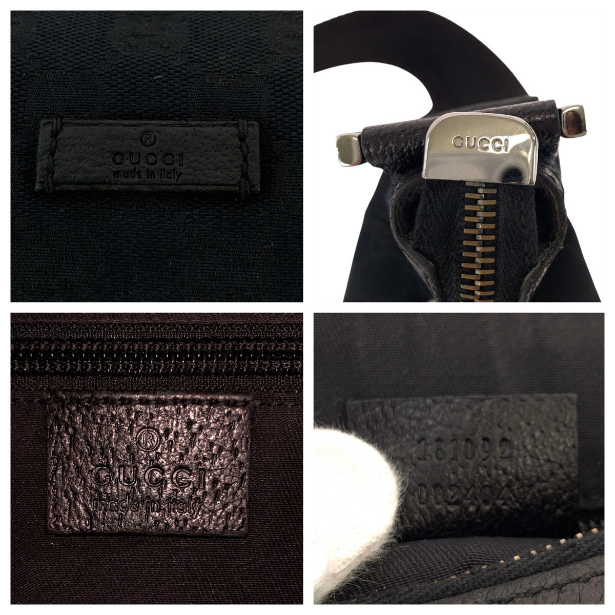 17743
GUCCI グッチ ブラック 黒 シルバー金具 GGキャンバス 181092 ショルダーバッグ メッセンジャーバッグ  レディース AB38
