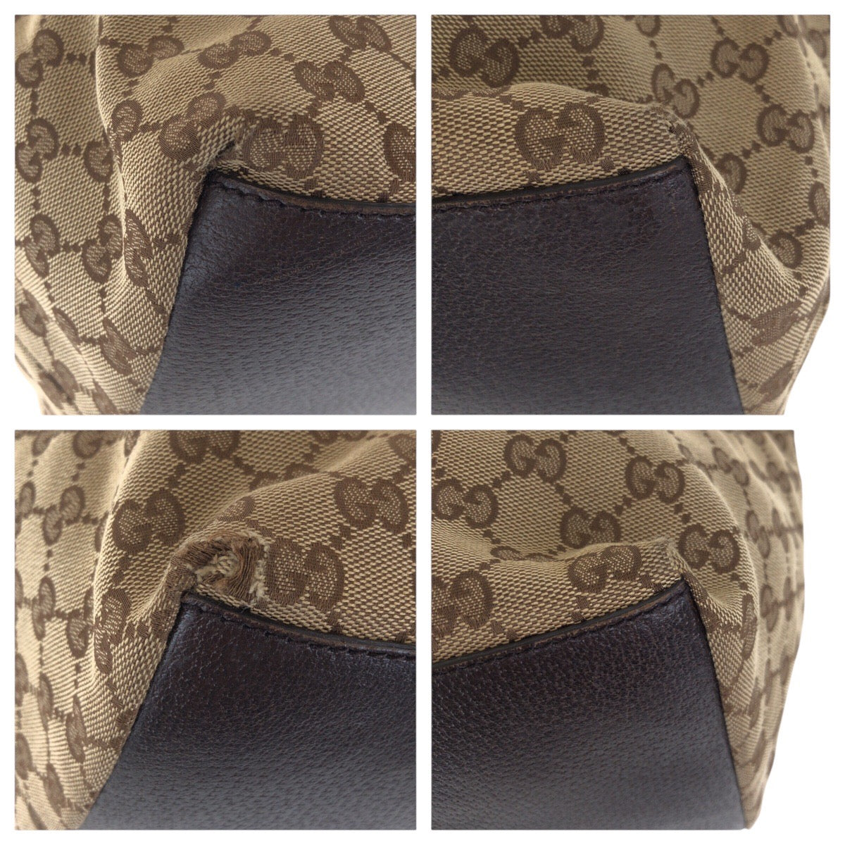 17744
GUCCI グッチ シェリーライン ブラウン シルバー金具 GGキャンバス / レザー 131231 トートバッグ ショルダーバッグ  レディース AB39