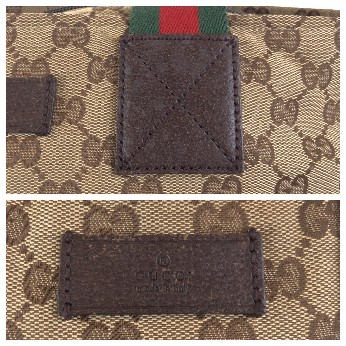 17744
GUCCI グッチ シェリーライン ブラウン シルバー金具 GGキャンバス / レザー 131231 トートバッグ ショルダーバッグ  レディース AB39