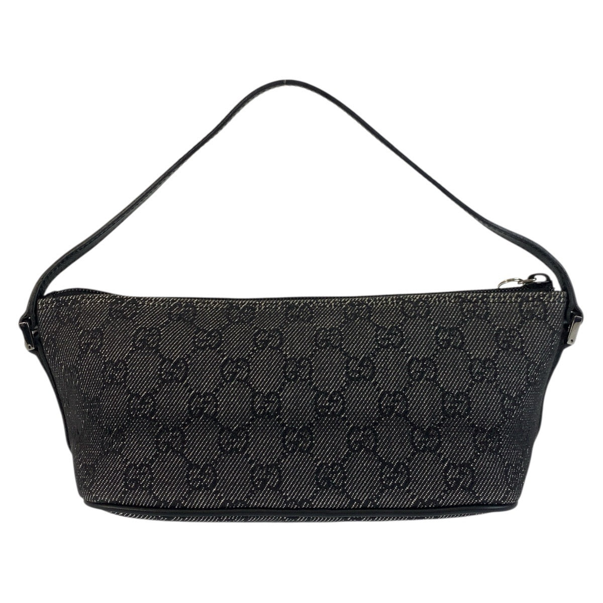 17746
GUCCI グッチ ブラック 黒 シルバー金具 GGキャンバス / レザー 07198 ハンドバッグ アクセサリーポーチ  レディース A38