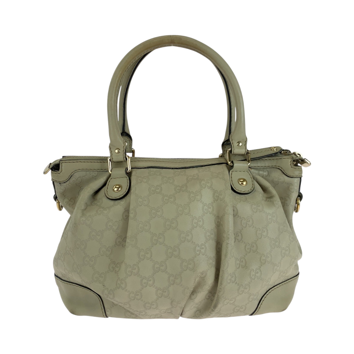17748
GUCCI グッチ グッチシマ スーキー アイボリー ゴールド金具 レザー 247902 ショルダーバッグ ハンドバッグ 2way  レディース AB39