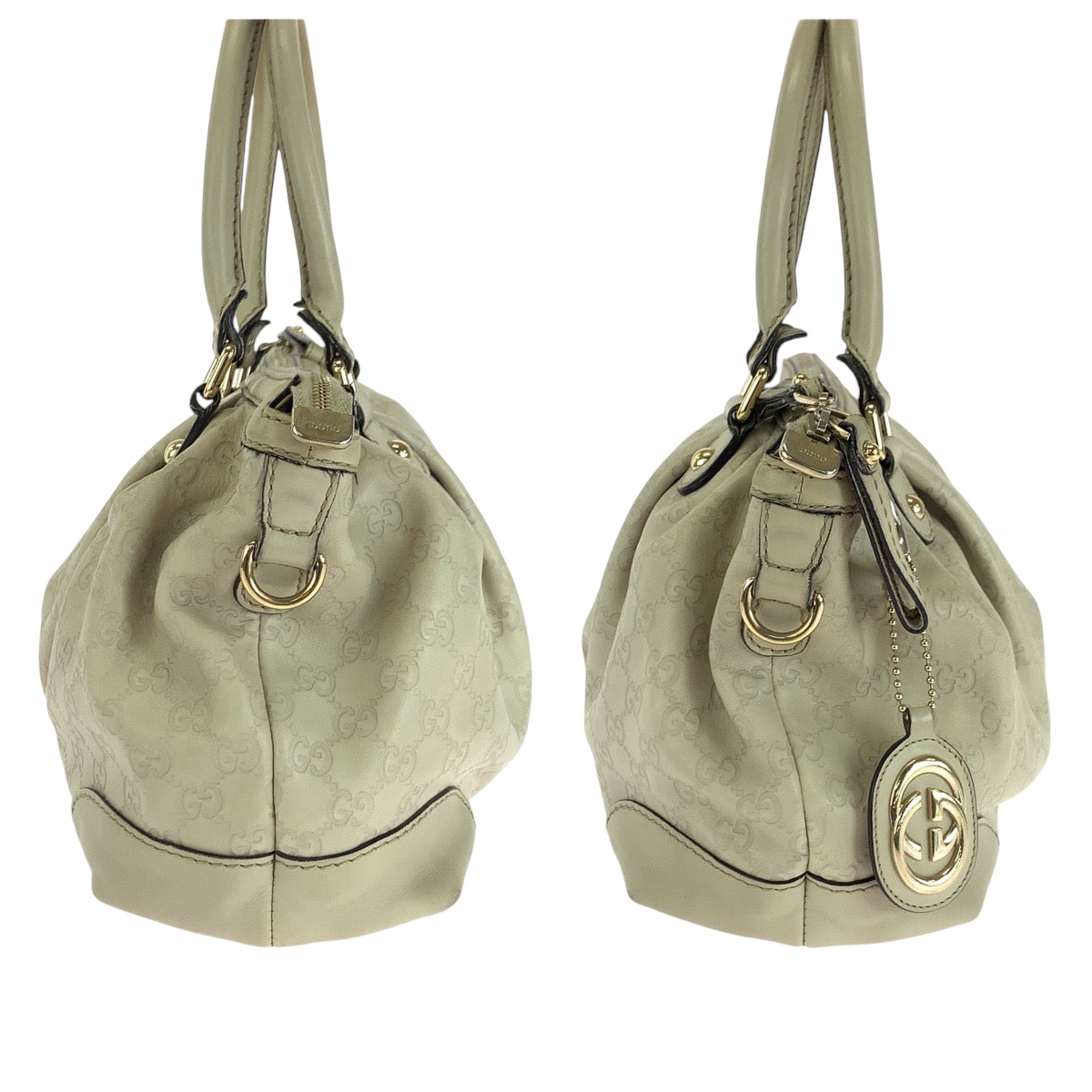 17748
GUCCI グッチ グッチシマ スーキー アイボリー ゴールド金具 レザー 247902 ショルダーバッグ ハンドバッグ 2way  レディース AB39