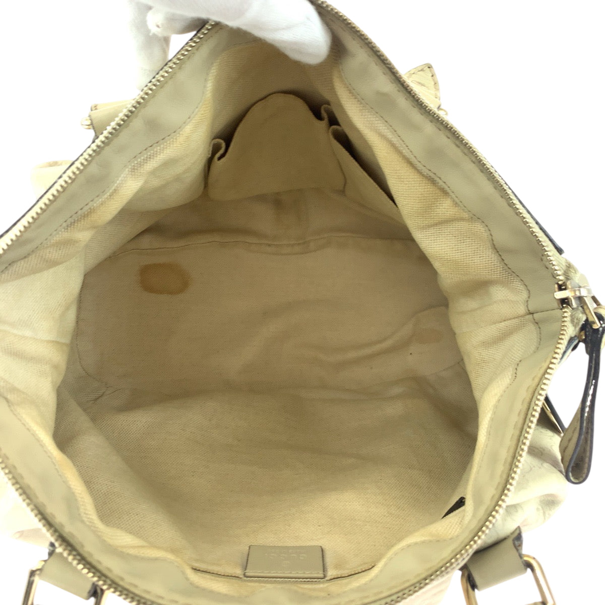 17748
GUCCI グッチ グッチシマ スーキー アイボリー ゴールド金具 レザー 247902 ショルダーバッグ ハンドバッグ 2way  レディース AB39