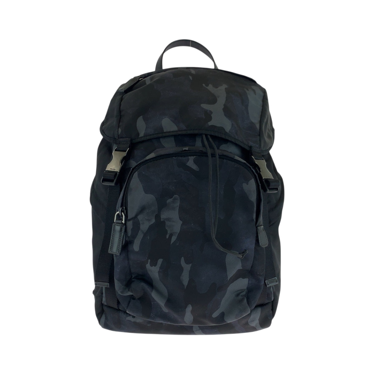 17750
PRADA プラダ カモフラ柄 三角ロゴプレート ブラック ブルー グレー シルバー金具 ナイロン 2VZ135 リュックサック バックパック  メンズ ABP63