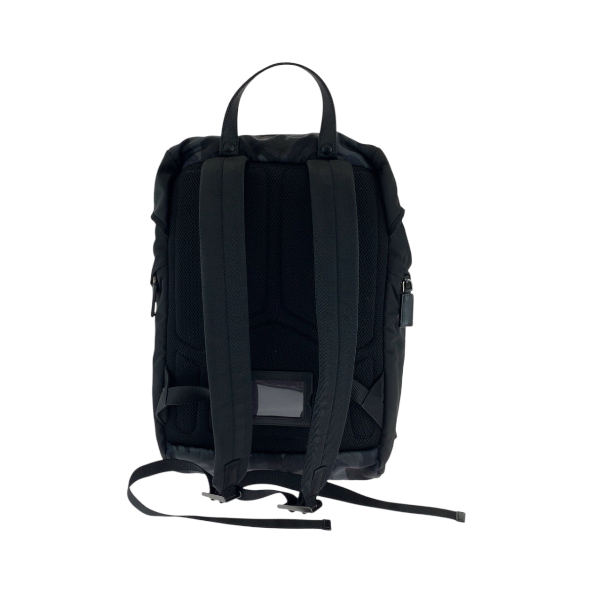 17750
PRADA プラダ カモフラ柄 三角ロゴプレート ブラック ブルー グレー シルバー金具 ナイロン 2VZ135 リュックサック バックパック  メンズ ABP63