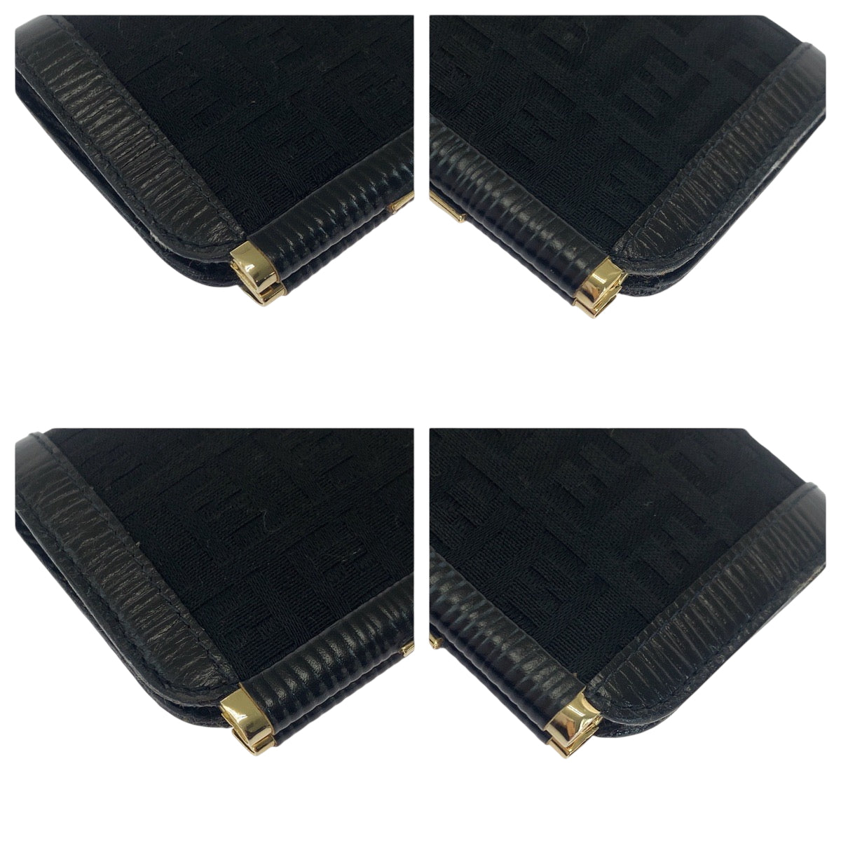17753
FENDI フェンディ ヴィンテージ ズッカ ブラック 黒 ゴールド金具 キャンバス コインケース コンパクトウォレット  レディース ABP9