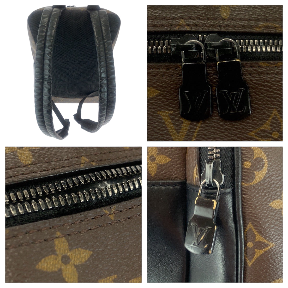 17758
LOUIS VUITTON ルイヴィトン モノグラム ディーン バックパック ブラウン ブラック金具 PVC M45335 リュックサック バックパック  メンズ