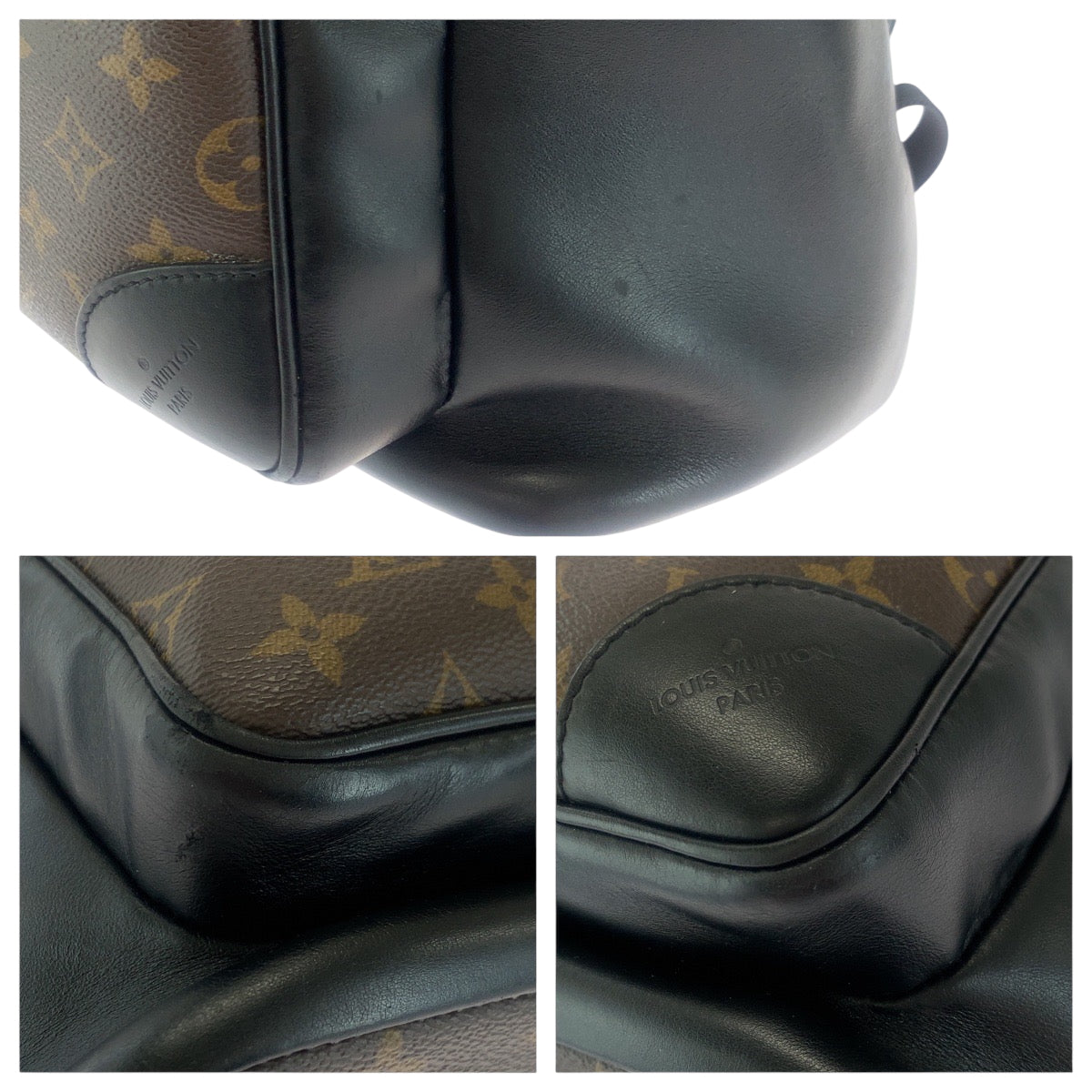 17758
LOUIS VUITTON ルイヴィトン モノグラム ディーン バックパック ブラウン ブラック金具 PVC M45335 リュックサック バックパック  メンズ