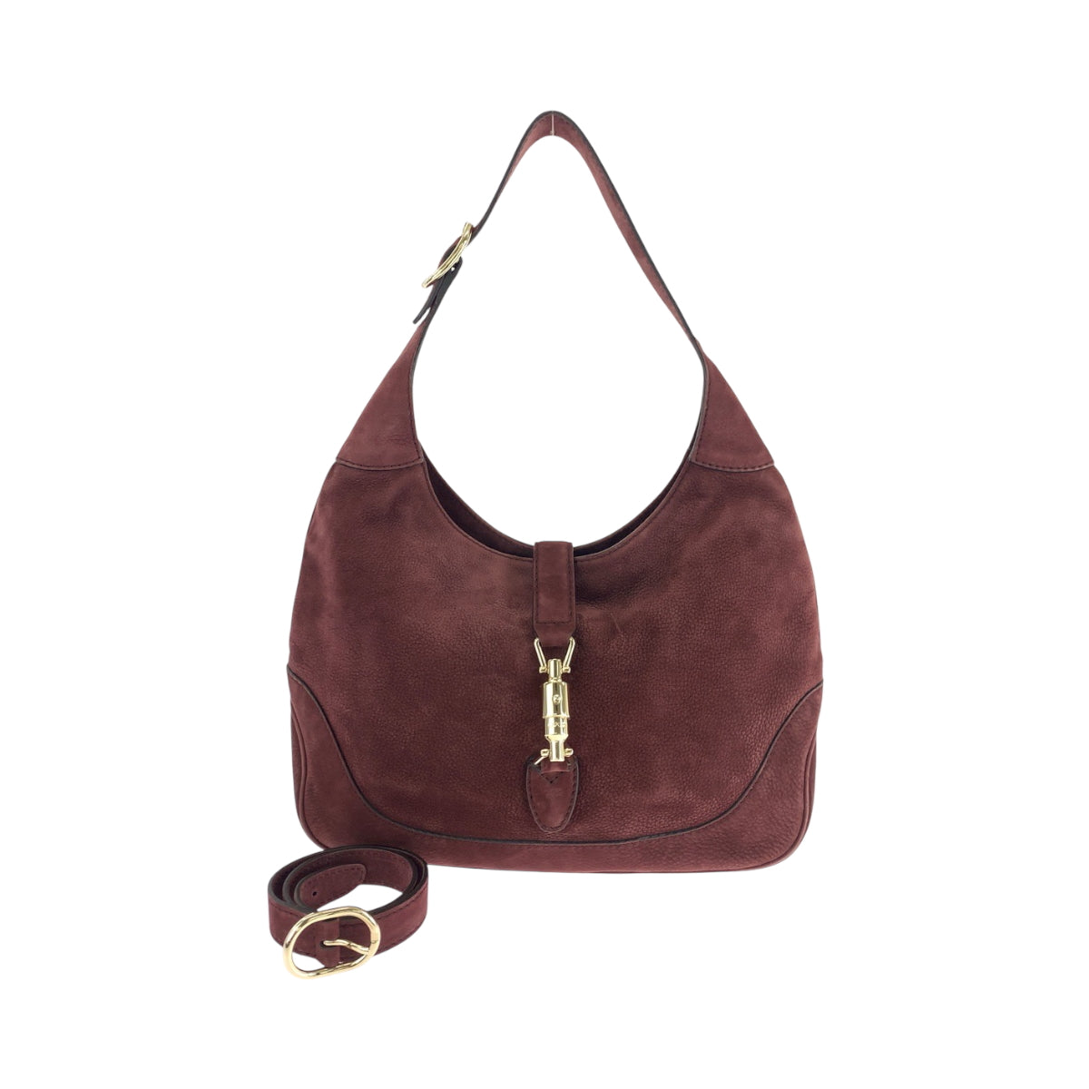 17760
GUCCI グッチ ニュージャッキー ボルドー ゴールド金具 スウェード 277520 ホーボー ショルダーバッグ ハンドバッグ 2way  レディース
