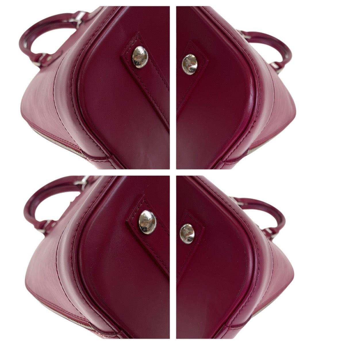 17762
LOUIS VUITTON ルイヴィトン エピ アルマ フューシャ ワインレッド ボルドー シルバー金具 レザー M40490 ハンドバッグ レディース ABP76
