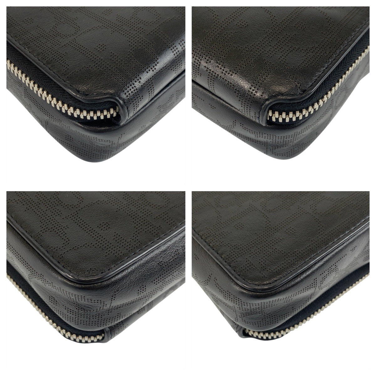 17763
Dior ディオール オブリーク ブラック 黒 シルバー金具 レザー ショルダーバッグ ポシェット  メンズ A120