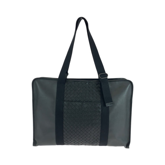 17765
BOTTEGAVENETA ボッテガヴェネタ イントレチャート ブラック 黒 シルバー金具 レザー ビジネスバッグ トートバッグ ショルダーバッグ  メンズ A77