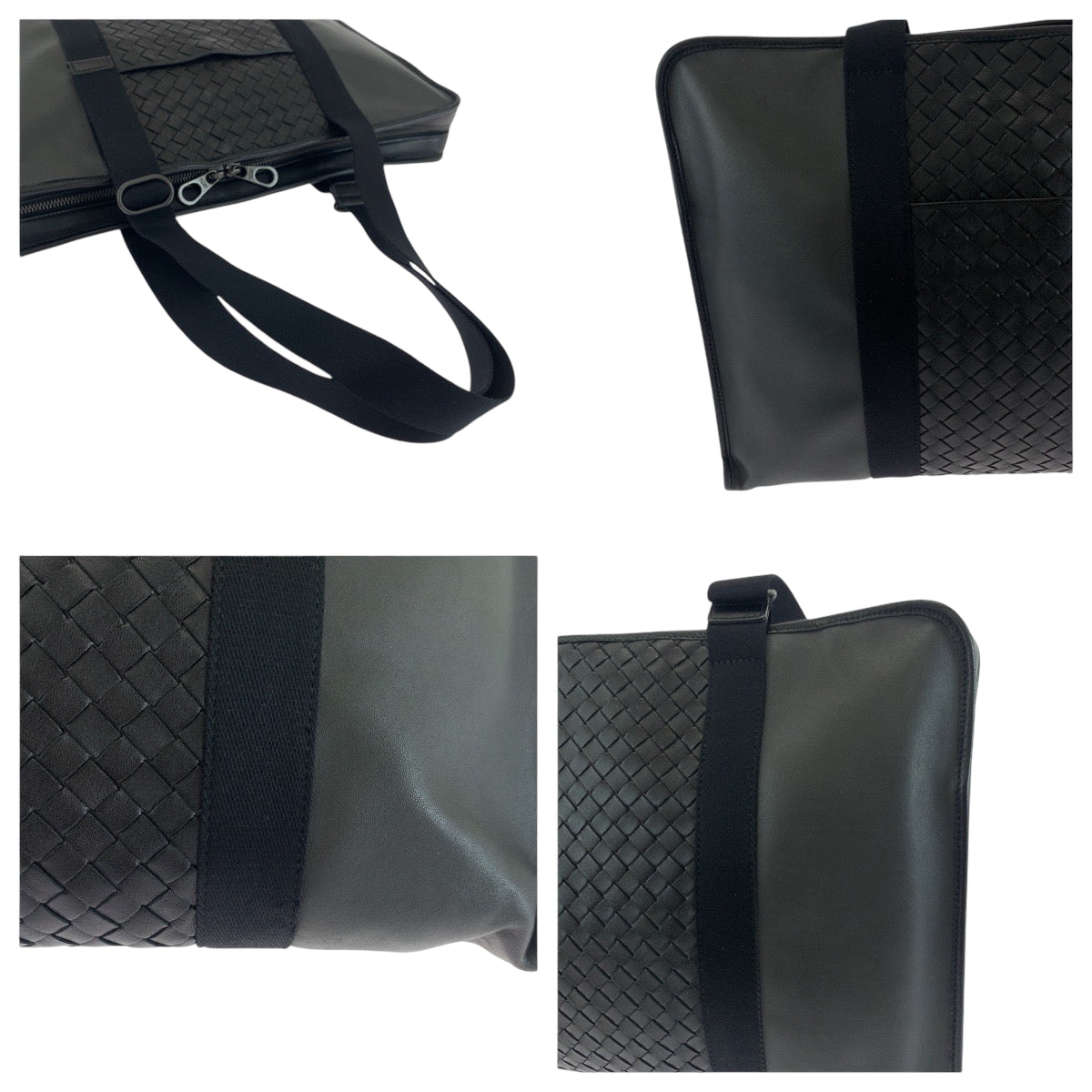 17765
BOTTEGAVENETA ボッテガヴェネタ イントレチャート ブラック 黒 シルバー金具 レザー ビジネスバッグ トートバッグ ショルダーバッグ  メンズ A77