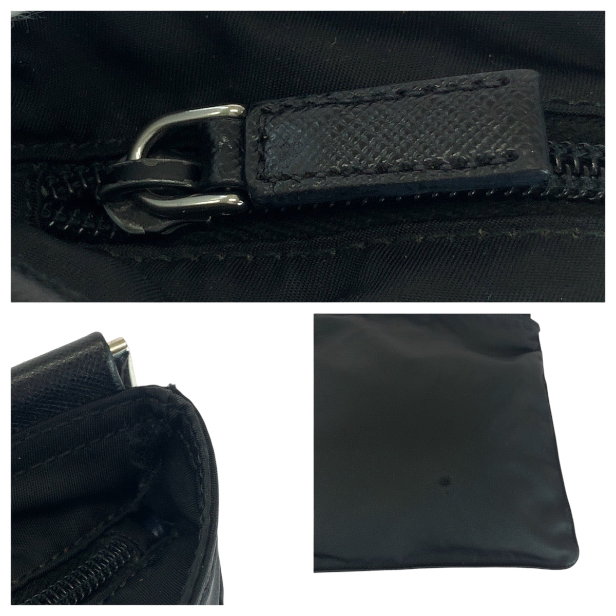 17766
PRADA プラダ テスート 三角ロゴプレート ブラック 黒 シルバー金具 ナイロン ショルダーバッグ ポシェット  レディース AB33
