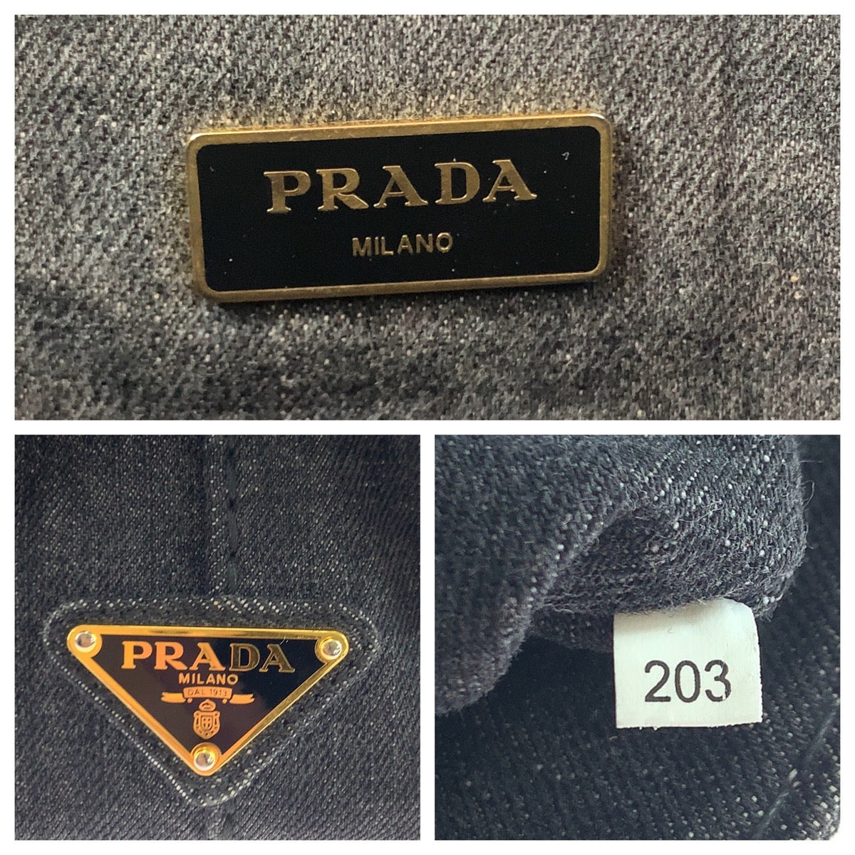 17769
PRADA プラダ カナパトート ロゴ ブラック 黒 ゴールド金具 キャンバス 1BG439 ショルダーバッグ トートバッグ 2way  レディース ABP62