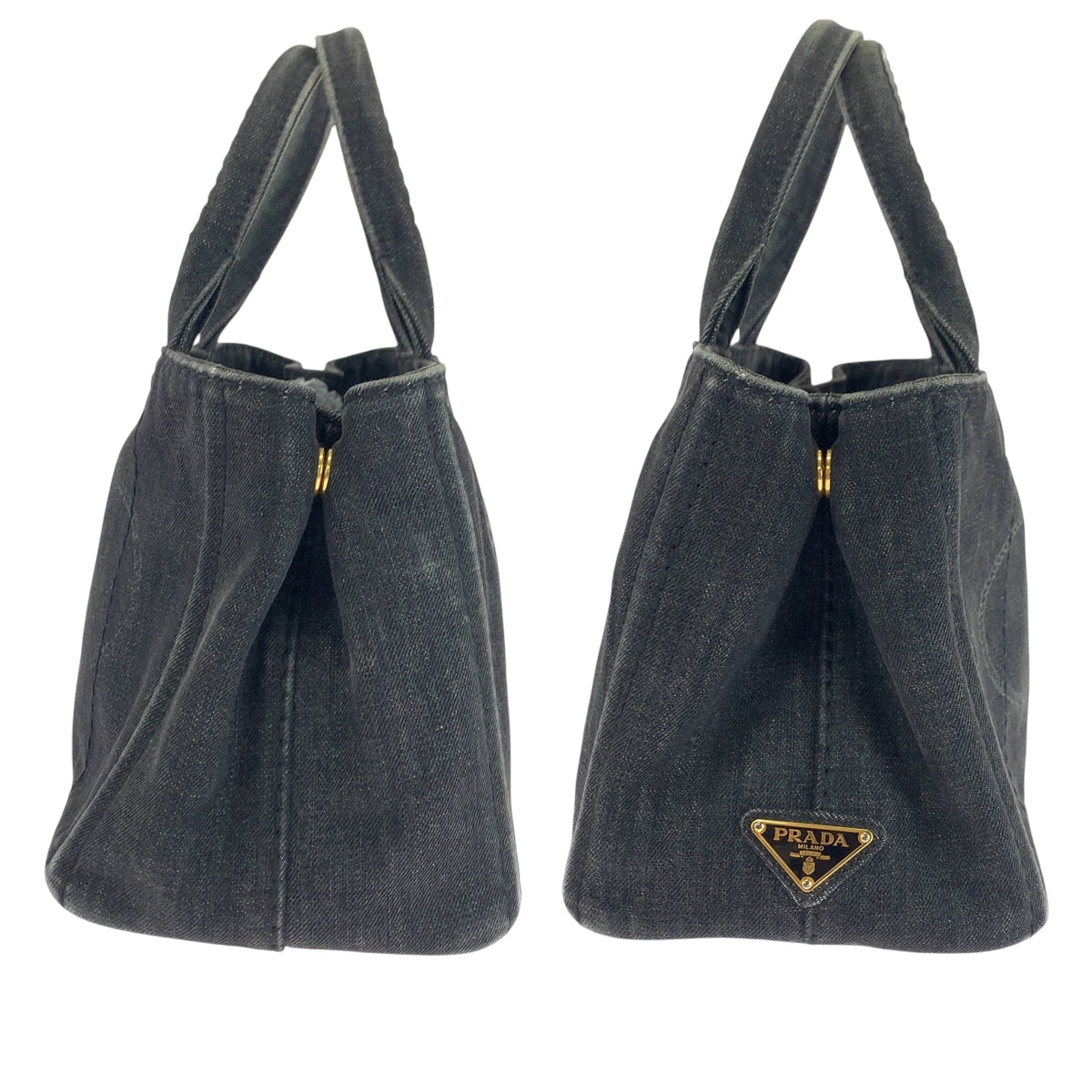 17769
PRADA プラダ カナパトート ロゴ ブラック 黒 ゴールド金具 キャンバス 1BG439 ショルダーバッグ トートバッグ 2way  レディース ABP62