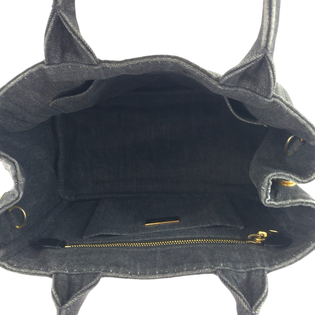 17769
PRADA プラダ カナパトート ロゴ ブラック 黒 ゴールド金具 キャンバス 1BG439 ショルダーバッグ トートバッグ 2way  レディース ABP62