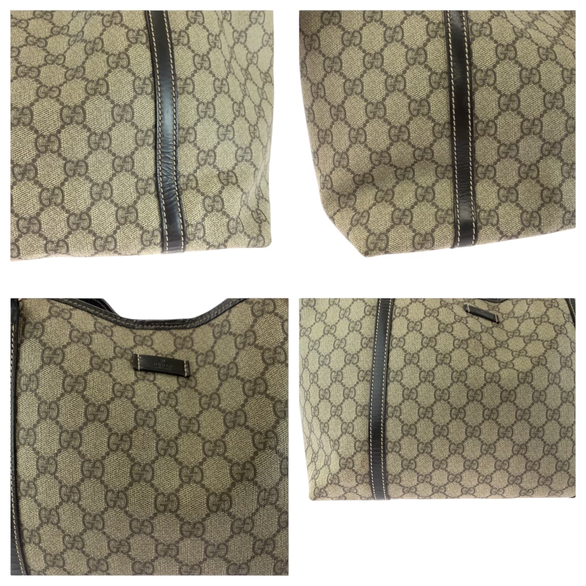 17776
GUCCI グッチ ベージュ ブラウン ゴールド金具 GGスプリームキャンバス 197953 トートバッグ ショルダーバッグ  レディース ABP38