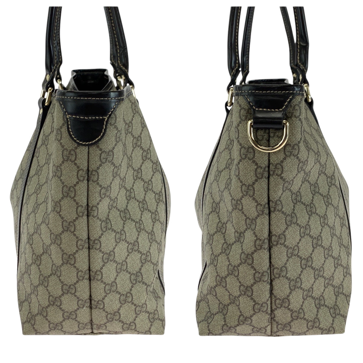 17776
GUCCI グッチ ベージュ ブラウン ゴールド金具 GGスプリームキャンバス 197953 トートバッグ ショルダーバッグ  レディース ABP38