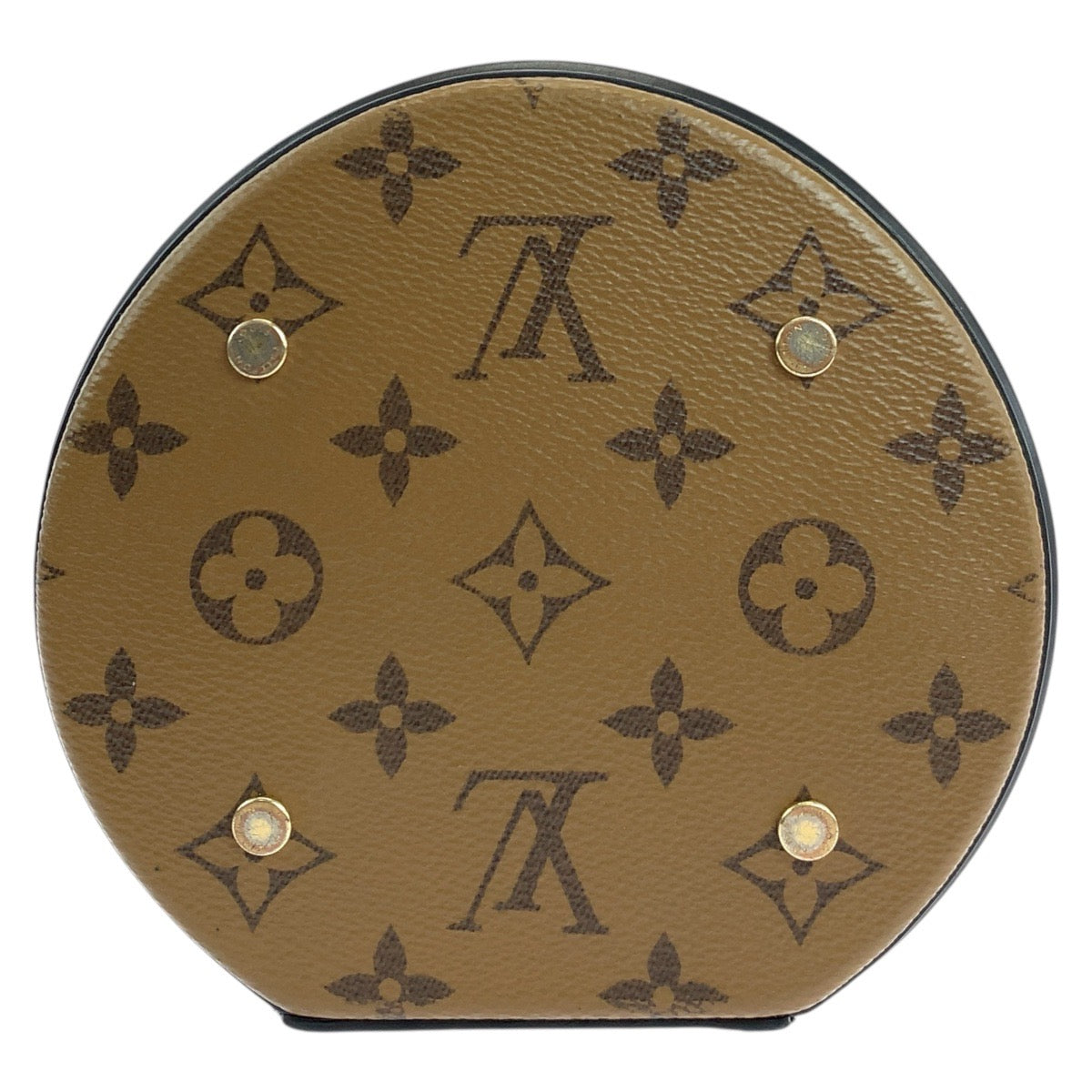 17782
LOUIS VUITTON ルイヴィトン モノグラム リバース カンヌ ブラウン ゴールド金具 PVC / レザー M43986 ハンドバッグ バニティバッグ ショルダーバッグ 2way  レディース AB190