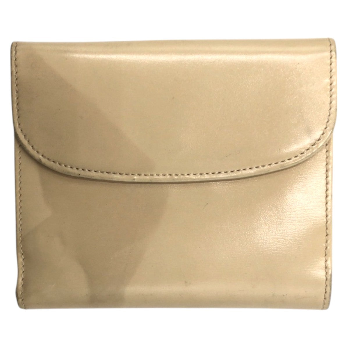 17784
GUCCI グッチ Gクリップ ベージュ ゴールド レザー 折財布 二つ折り財布 コンパクトウォレット レディース B4