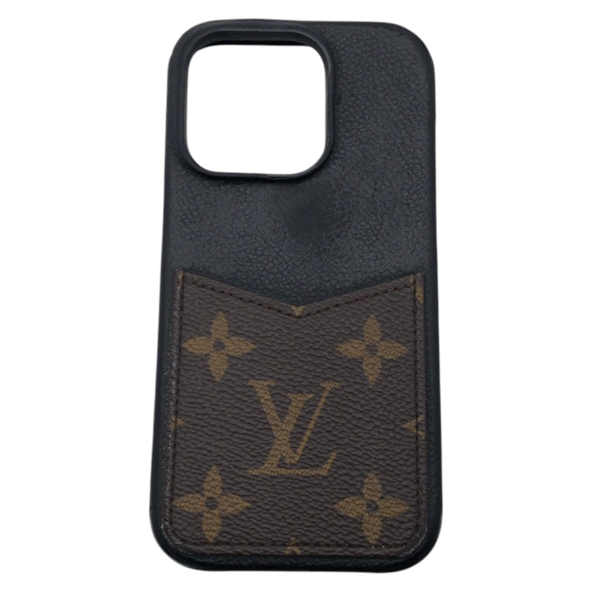17785
LOUIS VUITTON ルイヴィトン モノグラム ブラック 黒 ブラウン 茶色 レザー iPhoneケース iPhone 15 Proケース 男女兼用 メンズ B6