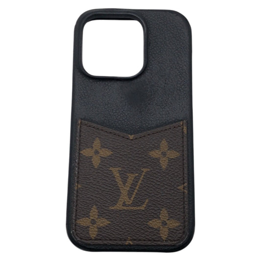 17785
LOUIS VUITTON ルイヴィトン モノグラム ブラック 黒 ブラウン 茶色 レザー iPhoneケース iPhone 15 Proケース 男女兼用 メンズ B6
