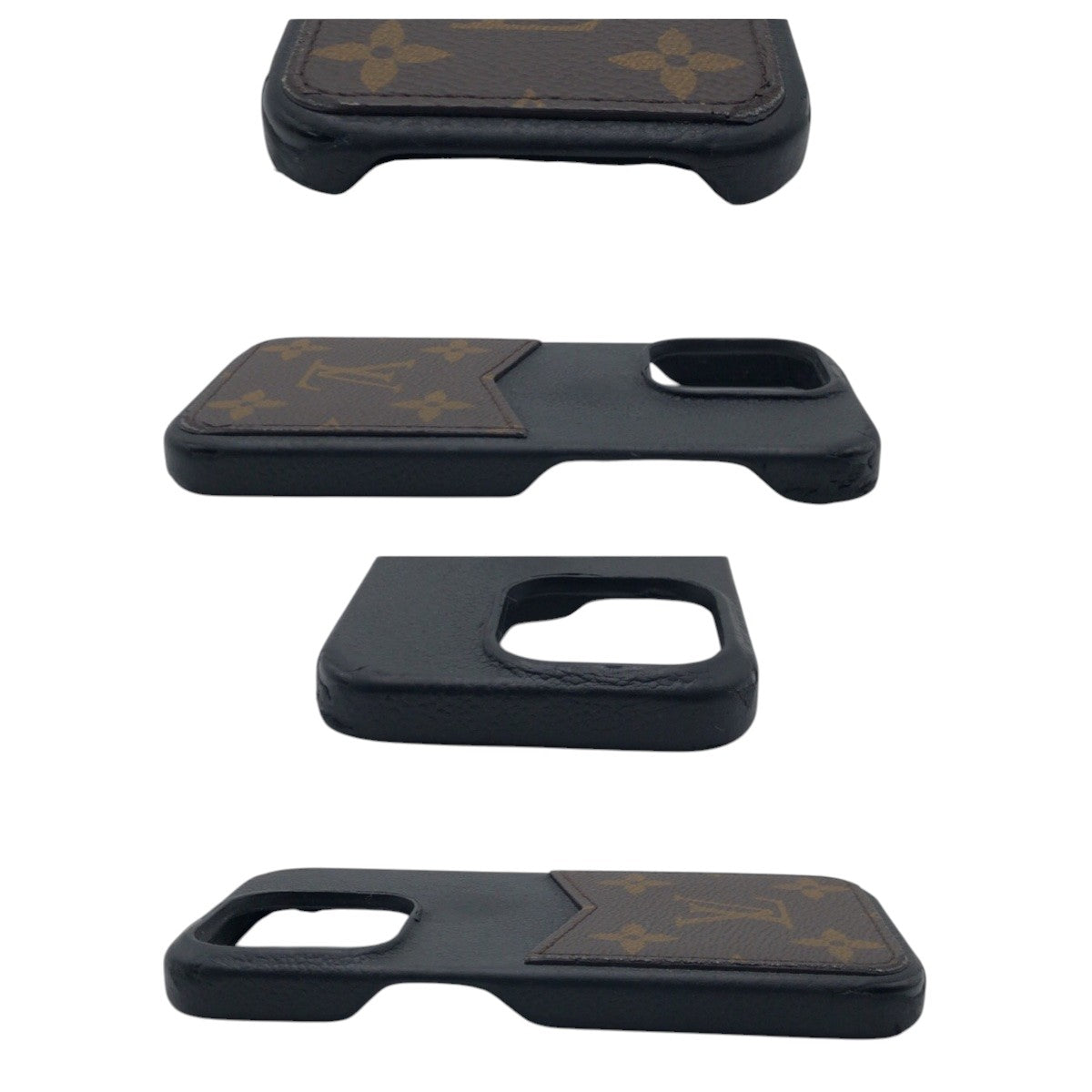 17785
LOUIS VUITTON ルイヴィトン モノグラム ブラック 黒 ブラウン 茶色 レザー iPhoneケース iPhone 15 Proケース 男女兼用 メンズ B6