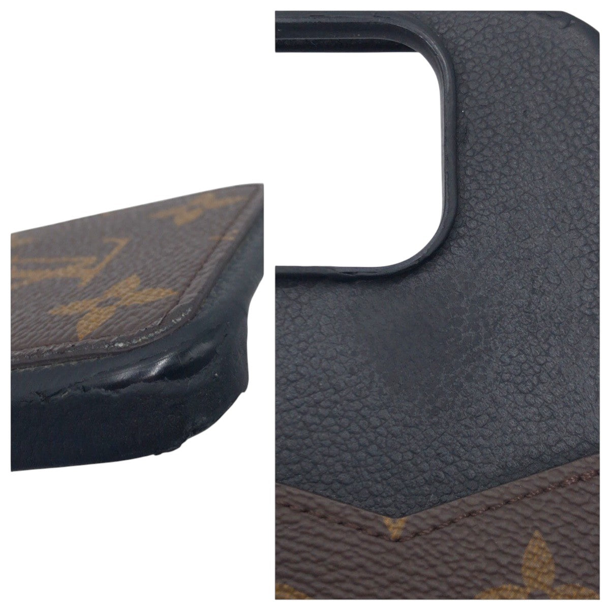 17785
LOUIS VUITTON ルイヴィトン モノグラム ブラック 黒 ブラウン 茶色 レザー iPhoneケース iPhone 15 Proケース 男女兼用 メンズ B6