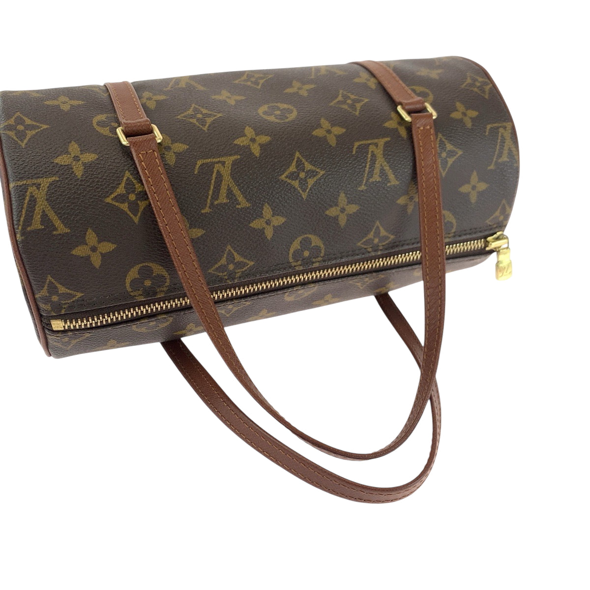 17796
LOUIS VUITTON ルイヴィトン モノグラム パピヨン26 ブラウン ゴールド金具 PVC M51366 ショルダーバッグ ハンドバッグ  レディース