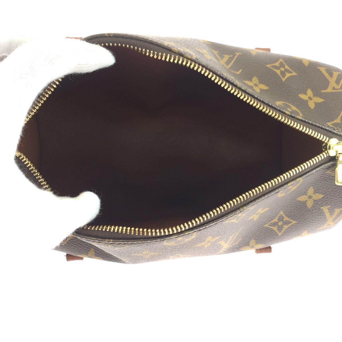 17796
LOUIS VUITTON ルイヴィトン モノグラム パピヨン26 ブラウン ゴールド金具 PVC M51366 ショルダーバッグ ハンドバッグ  レディース