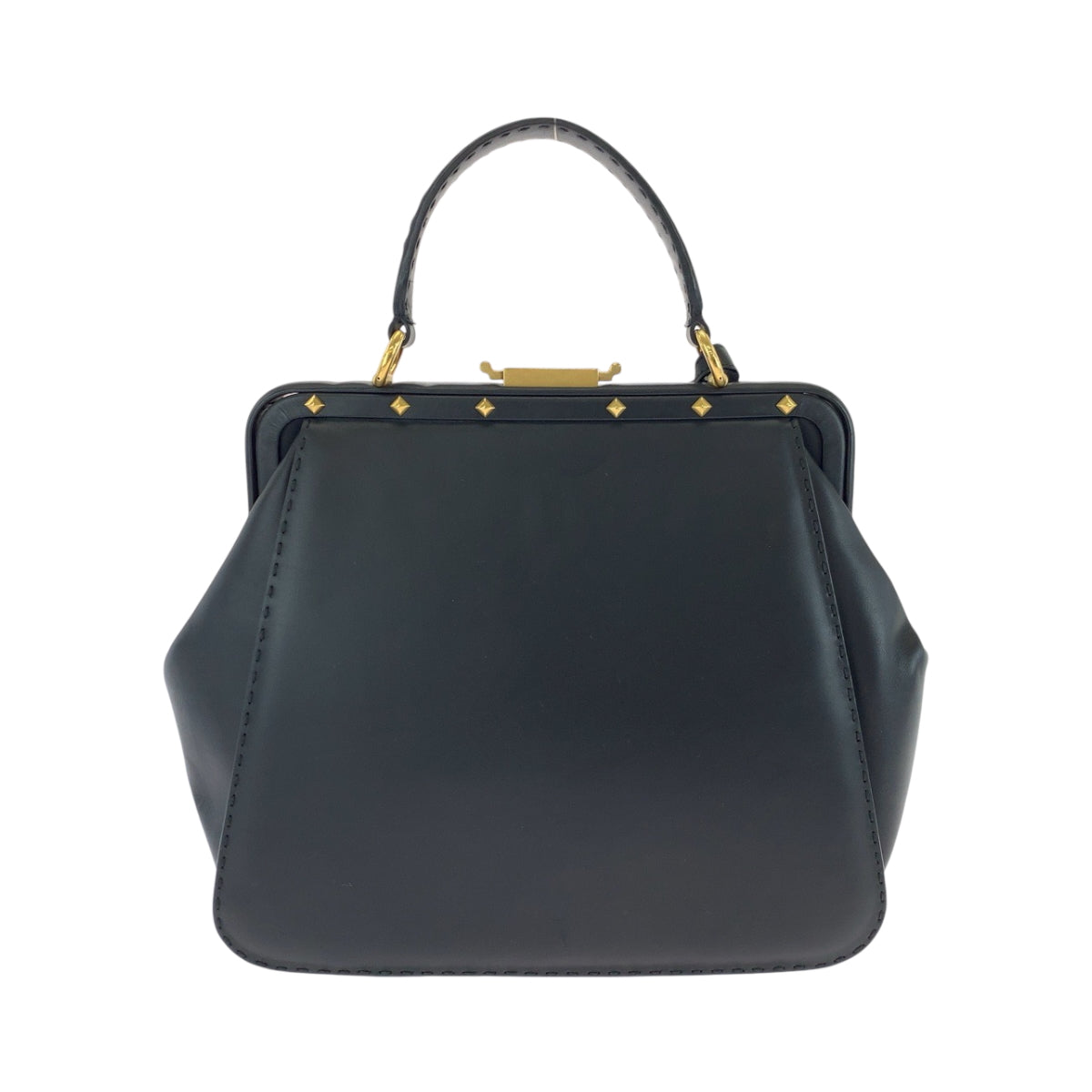 17797
GUCCI グッチ リミテッドエディション スターラップ ブラック 黒 ゴールド金具 レザー 303888 ハンドバッグ ミラー付き  レディース A62