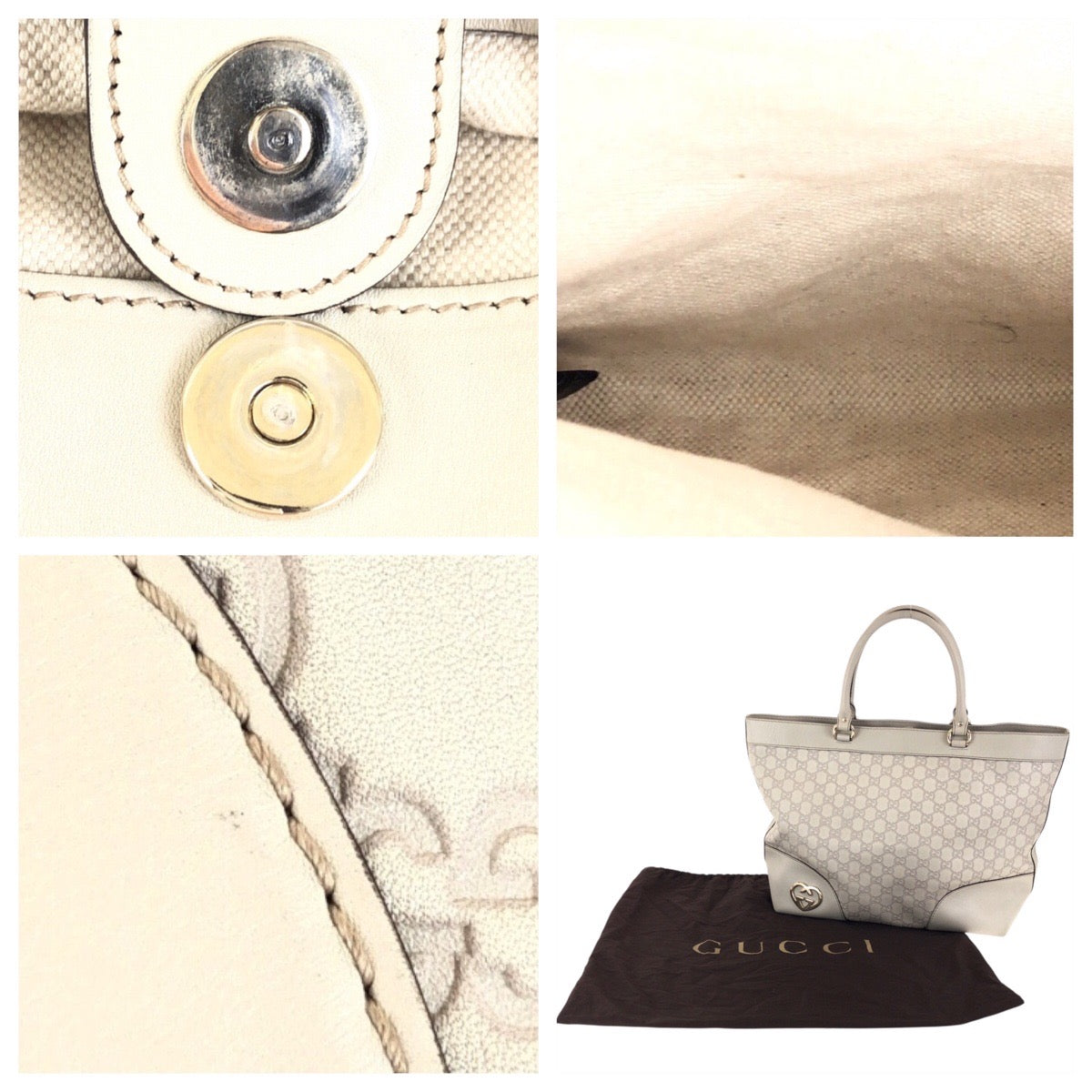 17798
GUCCI グッチ グッチシマ ベージュ アイボリー ゴールド金具 レザー 257071 トートバッグ ショルダーバッグ レディース ABP63