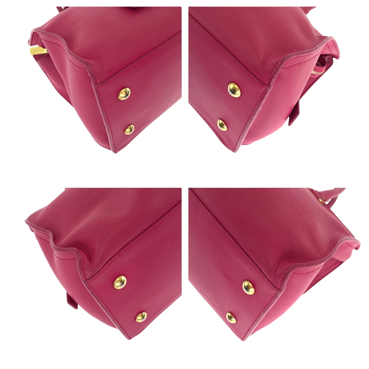 17800
SAINT LAURENT PARIS サンローランパリ プチカバス Yライン フューシャ ピンク ゴールド金具 レザー 311210 BJ50J 5514 ショルダーバッグ ハンドバッグ  レディース ABP66