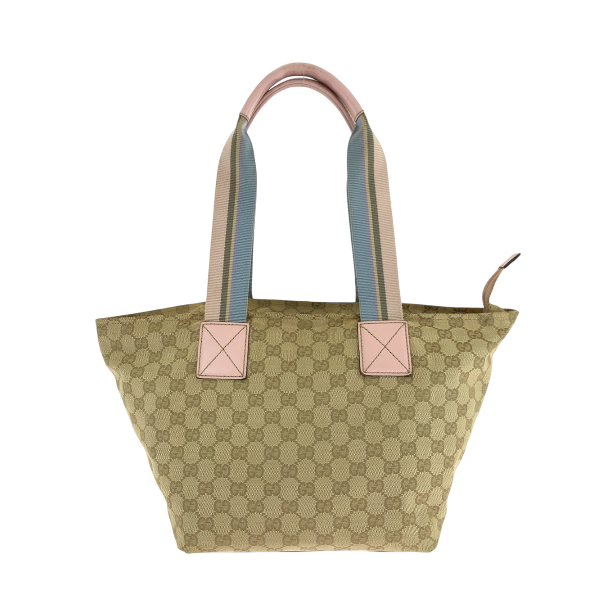17801
GUCCI グッチ ベージュ ピンク ブルー ゴールド金具 GGキャンバス 131230 トートバッグ ショルダーバッグ  レディース ABP39