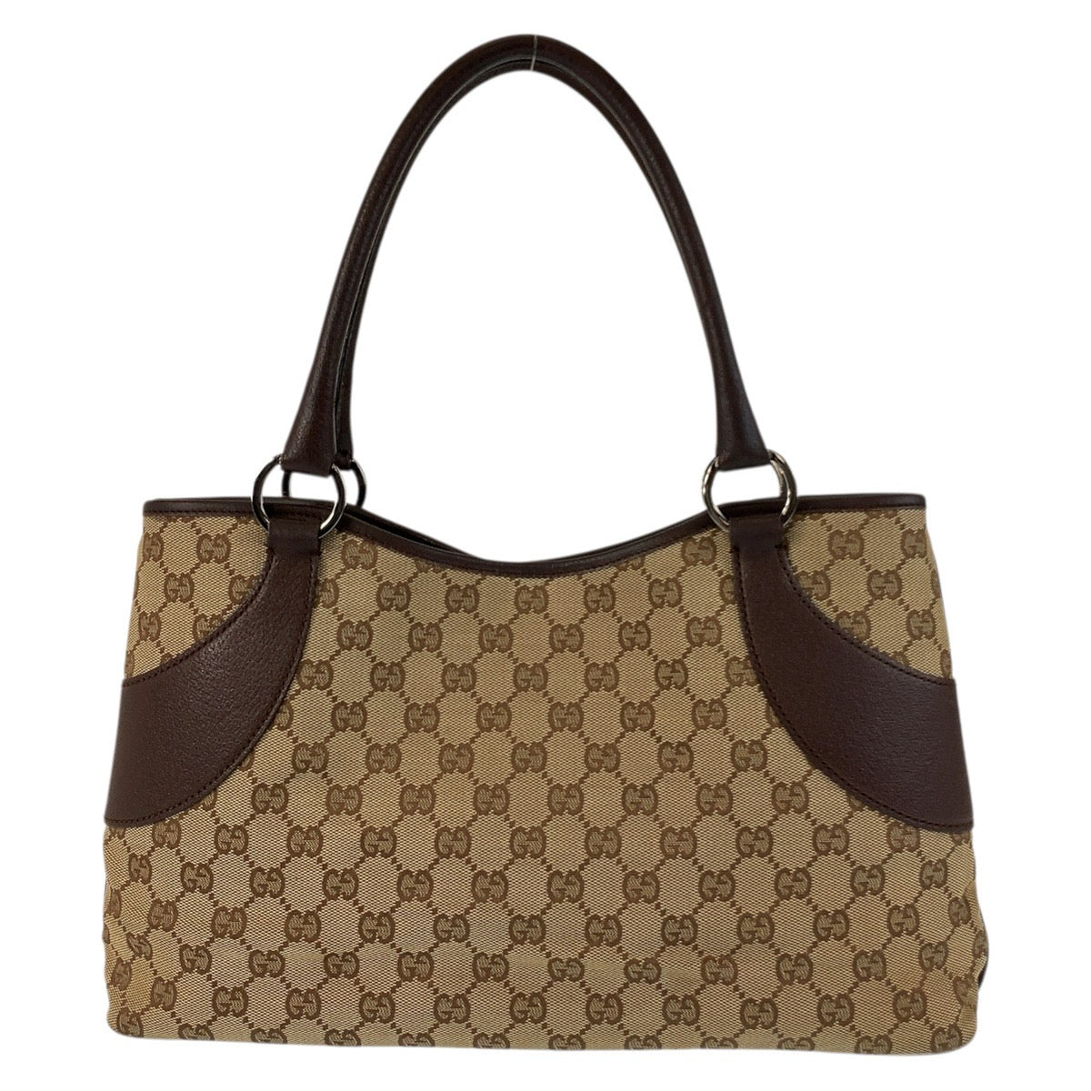 17802
GUCCI グッチ ベージュ ブラウン GGキャンバス / レザー 113015 トートバッグ ショルダーバッグ レディース ABP40