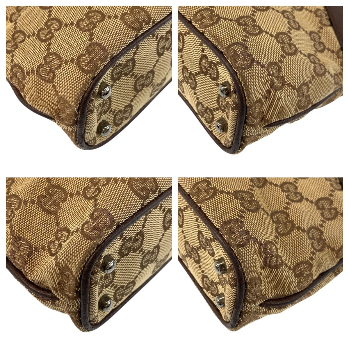 17802
GUCCI グッチ ベージュ ブラウン GGキャンバス / レザー 113015 トートバッグ ショルダーバッグ レディース ABP40