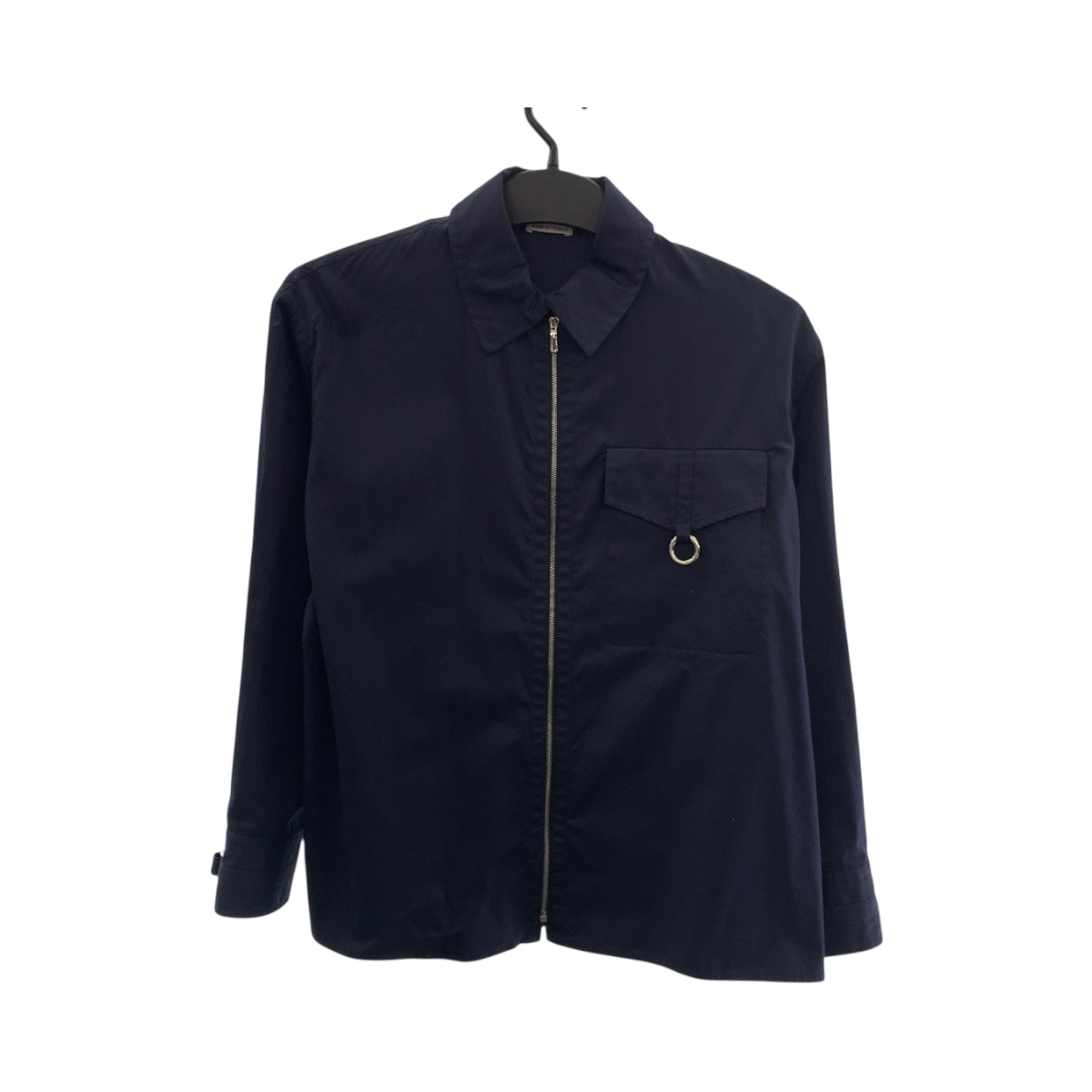 17805
HERMES エルメス セリエボタン サイズ36 ネイビー シルバー金具 コットン 3E0616DX 長袖シャツ ジップアップシャツ ジャケット メンズ SA66