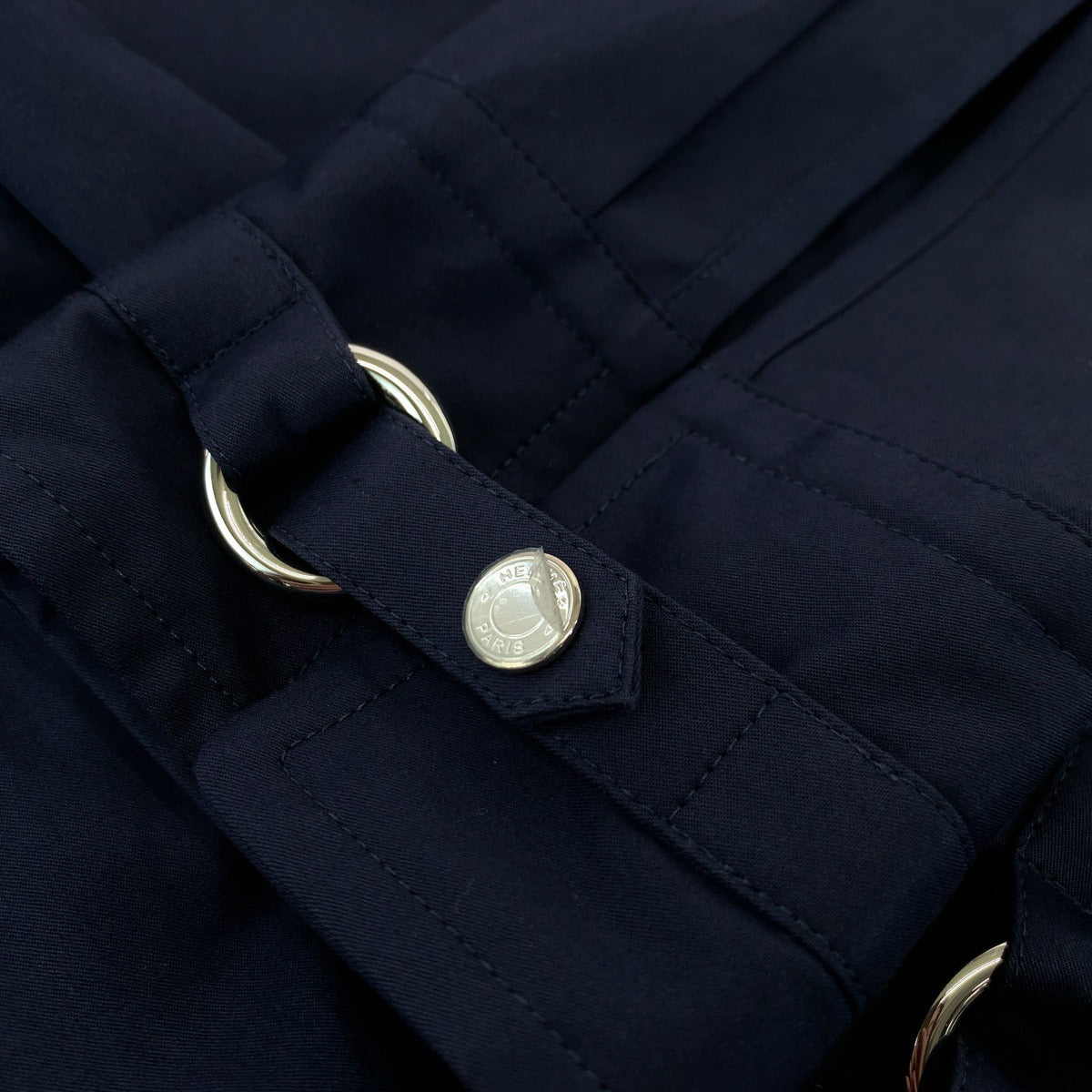 17805
HERMES エルメス セリエボタン サイズ36 ネイビー シルバー金具 コットン 3E0616DX 長袖シャツ ジップアップシャツ ジャケット メンズ SA66