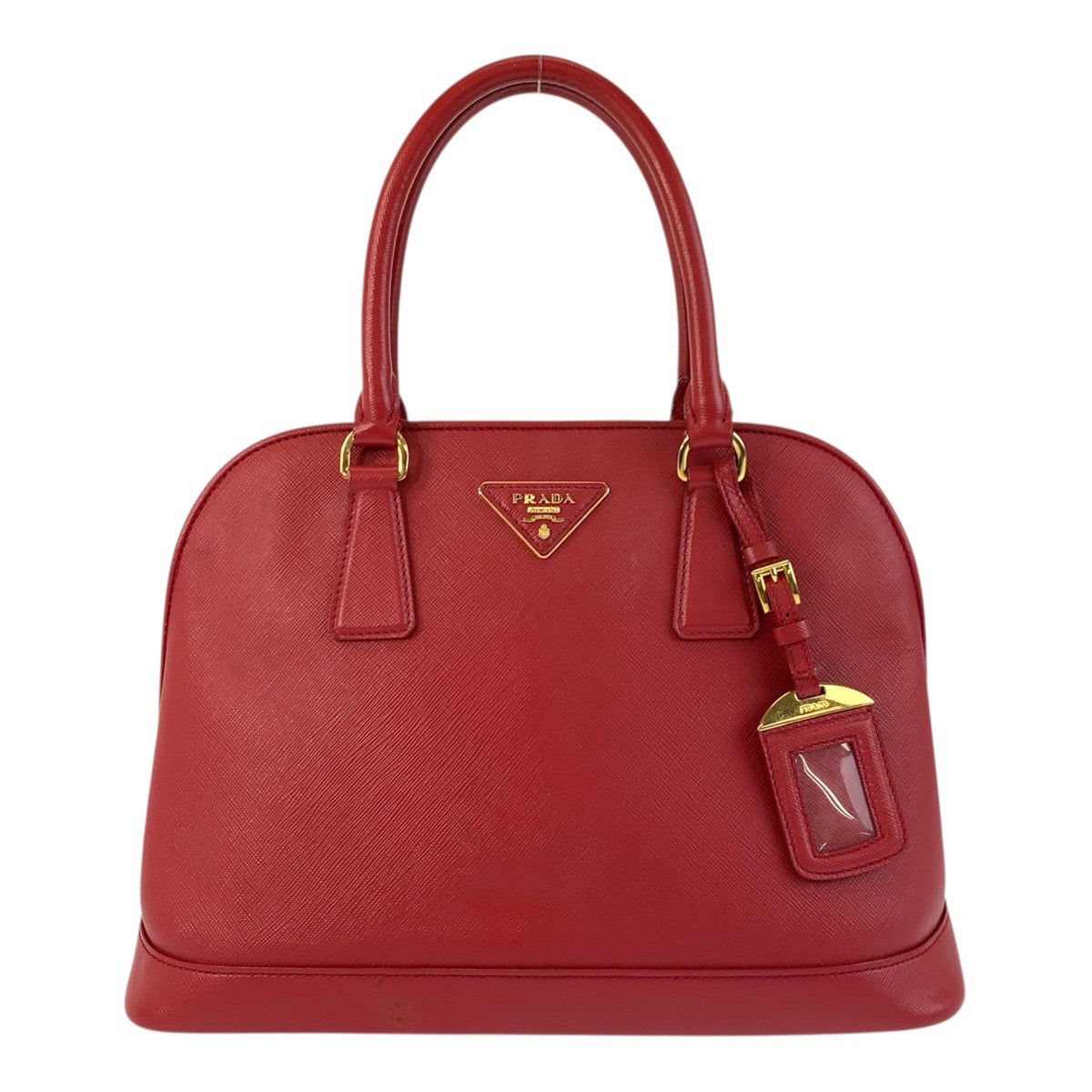 17808
PRADA プラダ サフィアーノ プロムナード レッド ゴールド金具 レザー ハンドバッグ レディース AB67