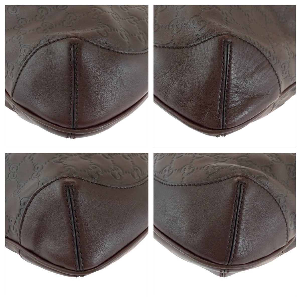 17813
GUCCI グッチ グッチシマ バンブー ブラウン ゴールド金具 レザー 169961 ショルダーバッグ 2way  レディース A78