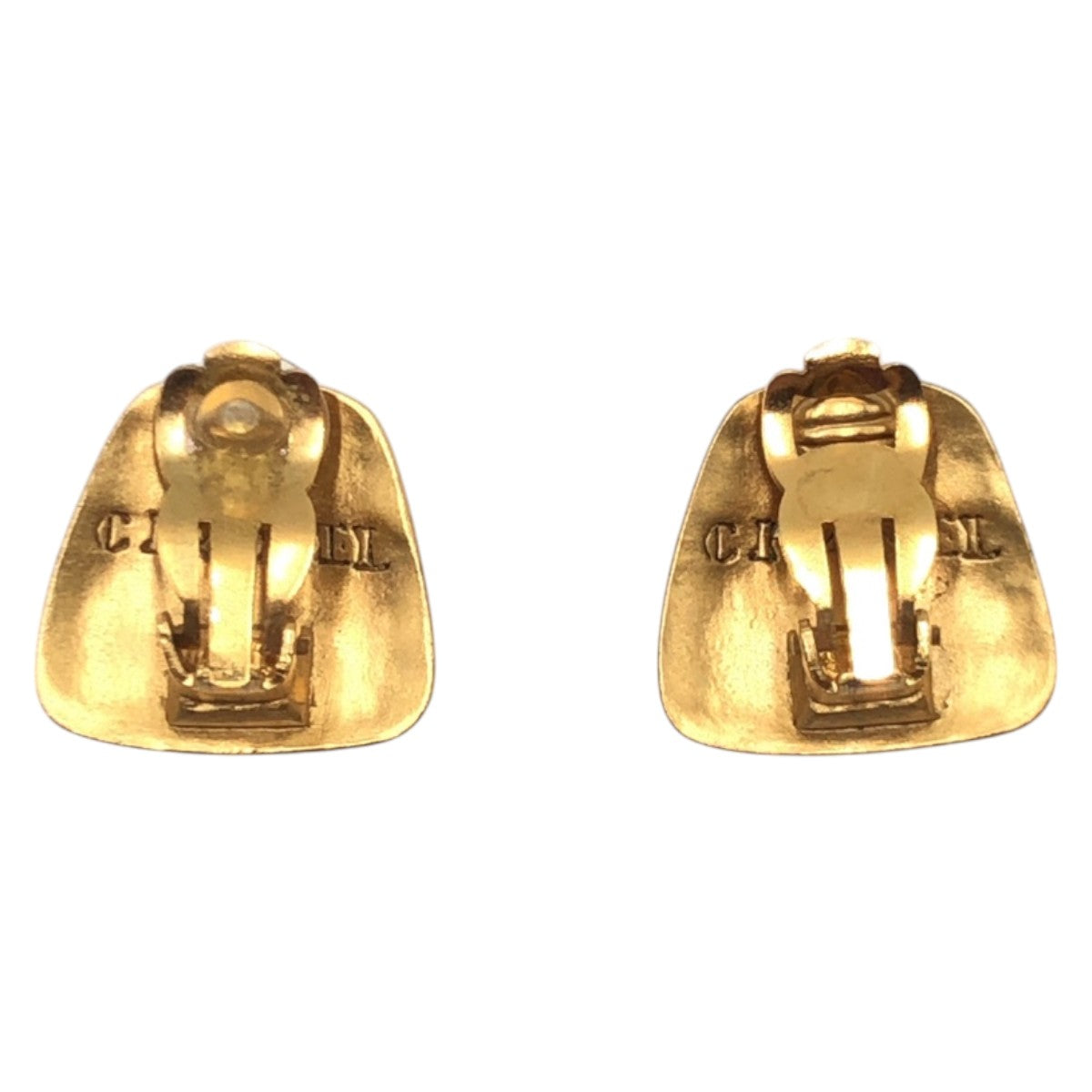 17814
CHANEL シャネル ヴィンテージ ココマーク グリポア ゴールド メタル イヤリング  レディース ABP