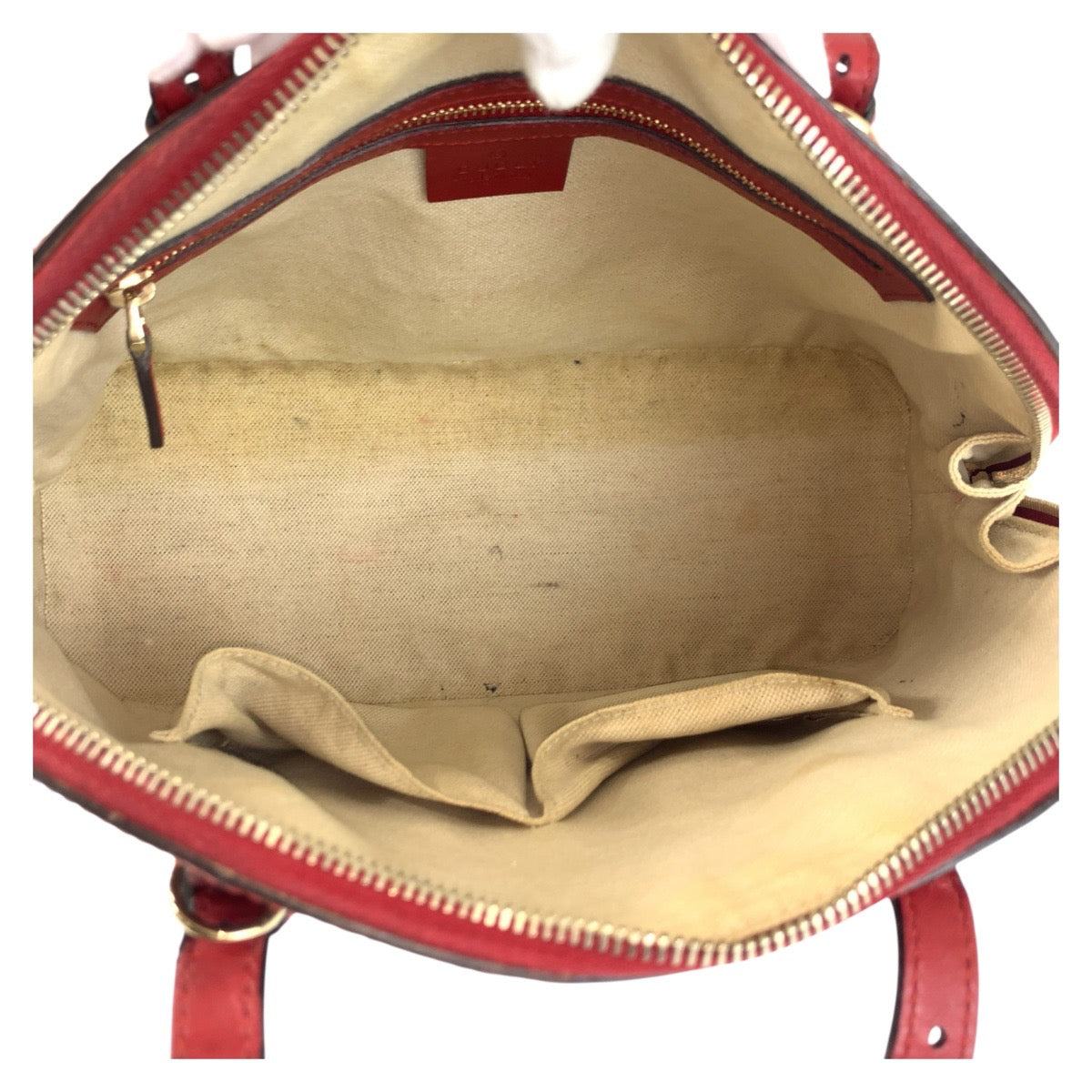 17817
GUCCI グッチ マイクログッチシマ レッド ゴールド金具 エナメル 309617 ハンドバッグ ショルダーバッグ 2way  レディース AB54