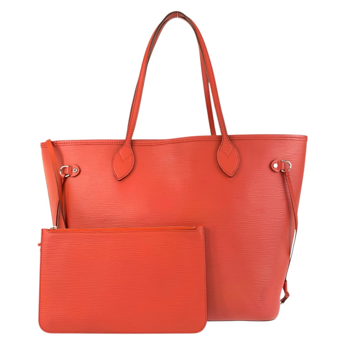 17818
LOUIS VUITTON ルイヴィトン エピ ネヴァーフルMM オレンジ シルバー金具 レザー M40884 トートバッグ ショルダーバッグ レディース ABP108