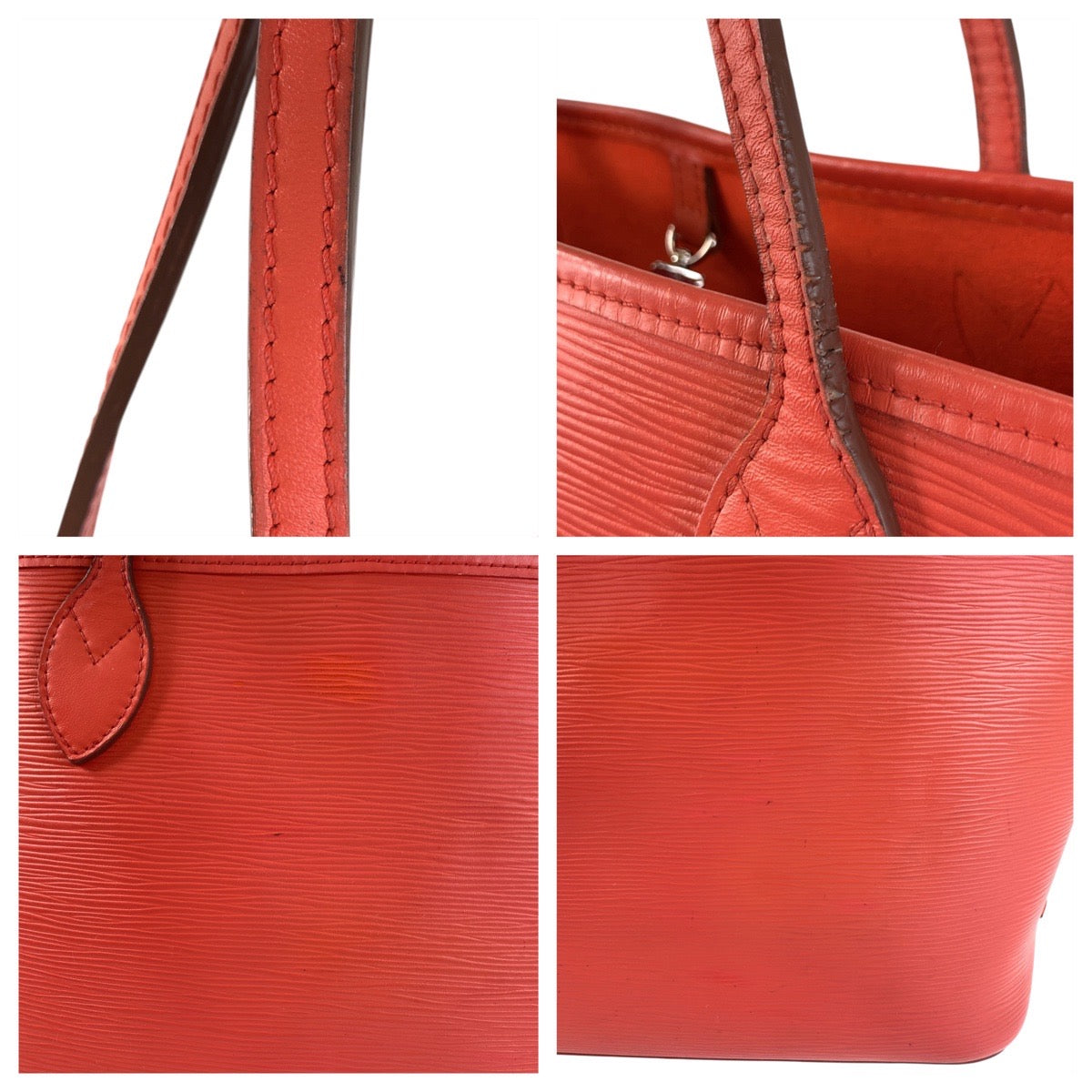 17818
LOUIS VUITTON ルイヴィトン エピ ネヴァーフルMM オレンジ シルバー金具 レザー M40884 トートバッグ ショルダーバッグ レディース ABP108