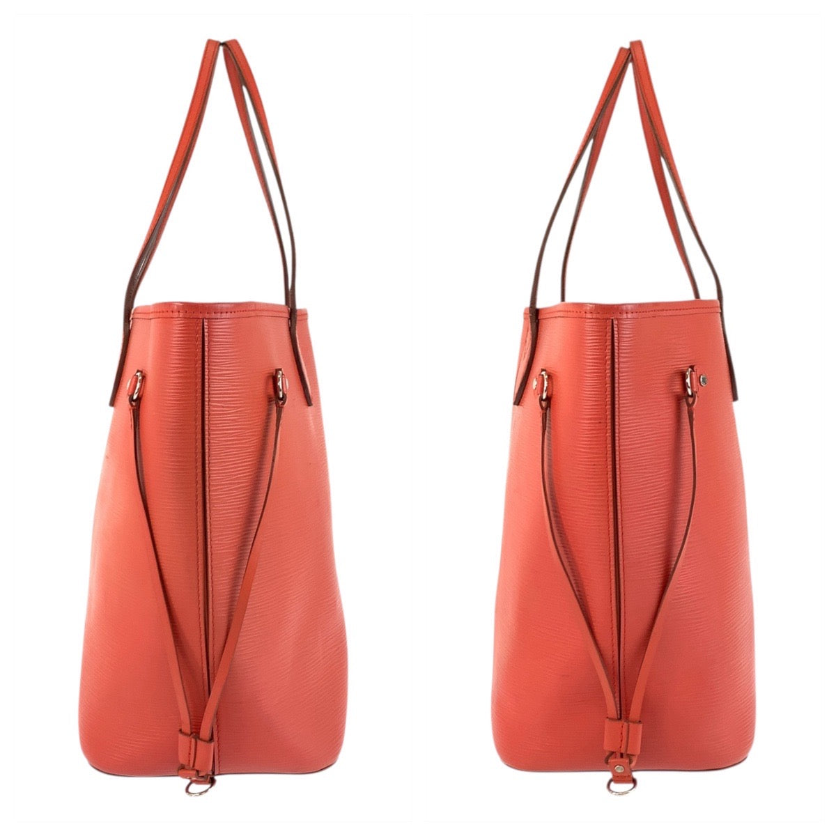 17818
LOUIS VUITTON ルイヴィトン エピ ネヴァーフルMM オレンジ シルバー金具 レザー M40884 トートバッグ ショルダーバッグ レディース ABP108