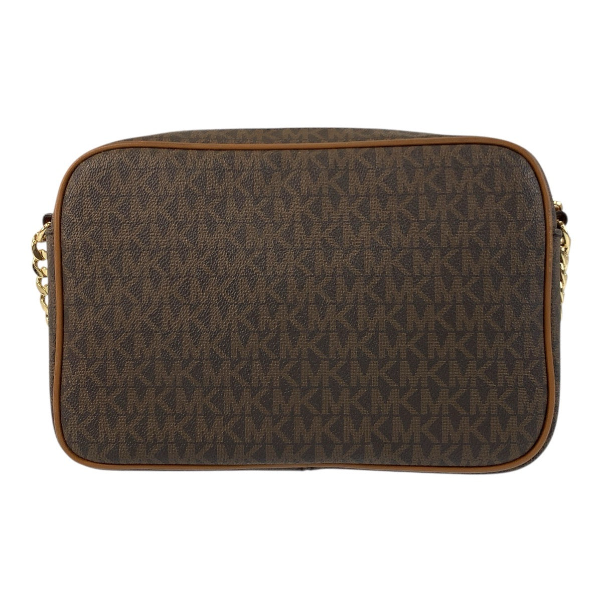17821
Michael Kors マイケルコース ブラウン ゴールド金具 PVC ショルダーバッグ ポシェット  レディース A16