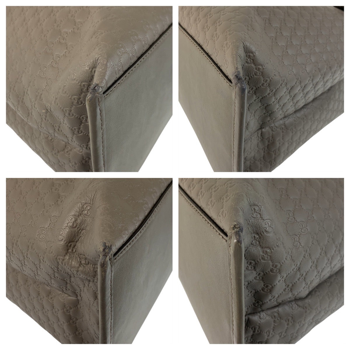 17822
GUCCI グッチ マイクログッチシマ グレー ゴールド金具 レザー 510291 トートバッグ ショルダーバッグ 2way レディース ABP71