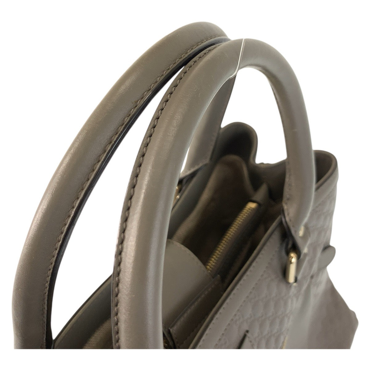 17822
GUCCI グッチ マイクログッチシマ グレー ゴールド金具 レザー 510291 トートバッグ ショルダーバッグ 2way レディース ABP71